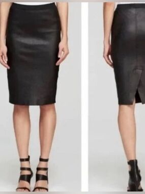 Vince Lamb LeatherSkirt